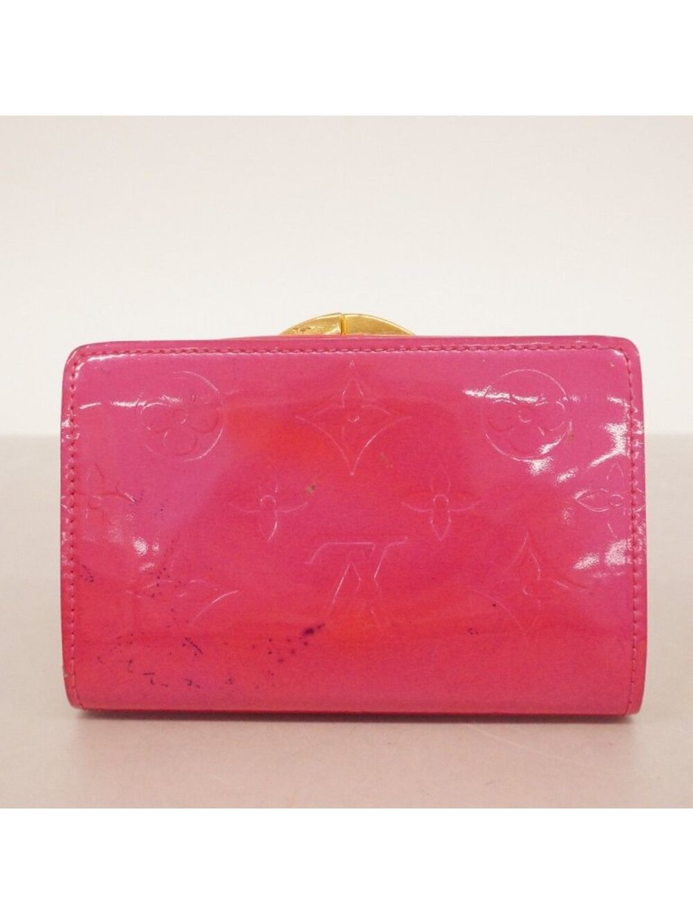 Louis Vuitton Wallet Vernis Portomonevie Viennois Fuchsia Pink - Picture 10 of 10